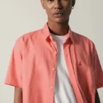 LARUSSO Cotton Linen Two-Way Collar Pendek - Pink Clay