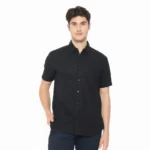Regular Fit Cotton Textured Shirt - Black