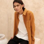 Regular Fit Long Sleeve Resort Rami Shirt - Mustard M001