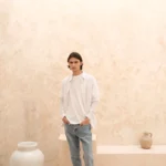 Regular Fit Long Sleeve Resort Rami Shirt - White M015