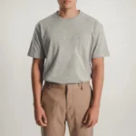 Regular Fit Premium Pocket Tee - Light Grey