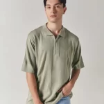 Larusso Lab - Serbia Polo Knit - Abbey Stone