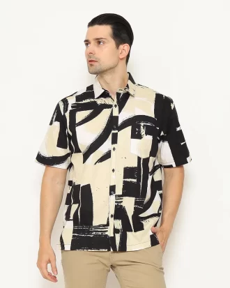 Larusso Geofrey Printed Shirt M007