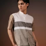 LARUSSO Khair Collecion - Exclusive Ethnic Textured Short Sleeve Changi - Zaki