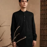 Larusso Khair Collection - Kurta Changi Shirt - Black