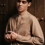 Larusso Khair Collection - Kurta Changi Shirt - Medium Brown