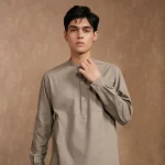 Larusso Khair Collection - Kurta Changi Shirt - Sage Green