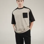LARUSSO The Commuter - Bennet Colorblock Oversize Tee - London Fog