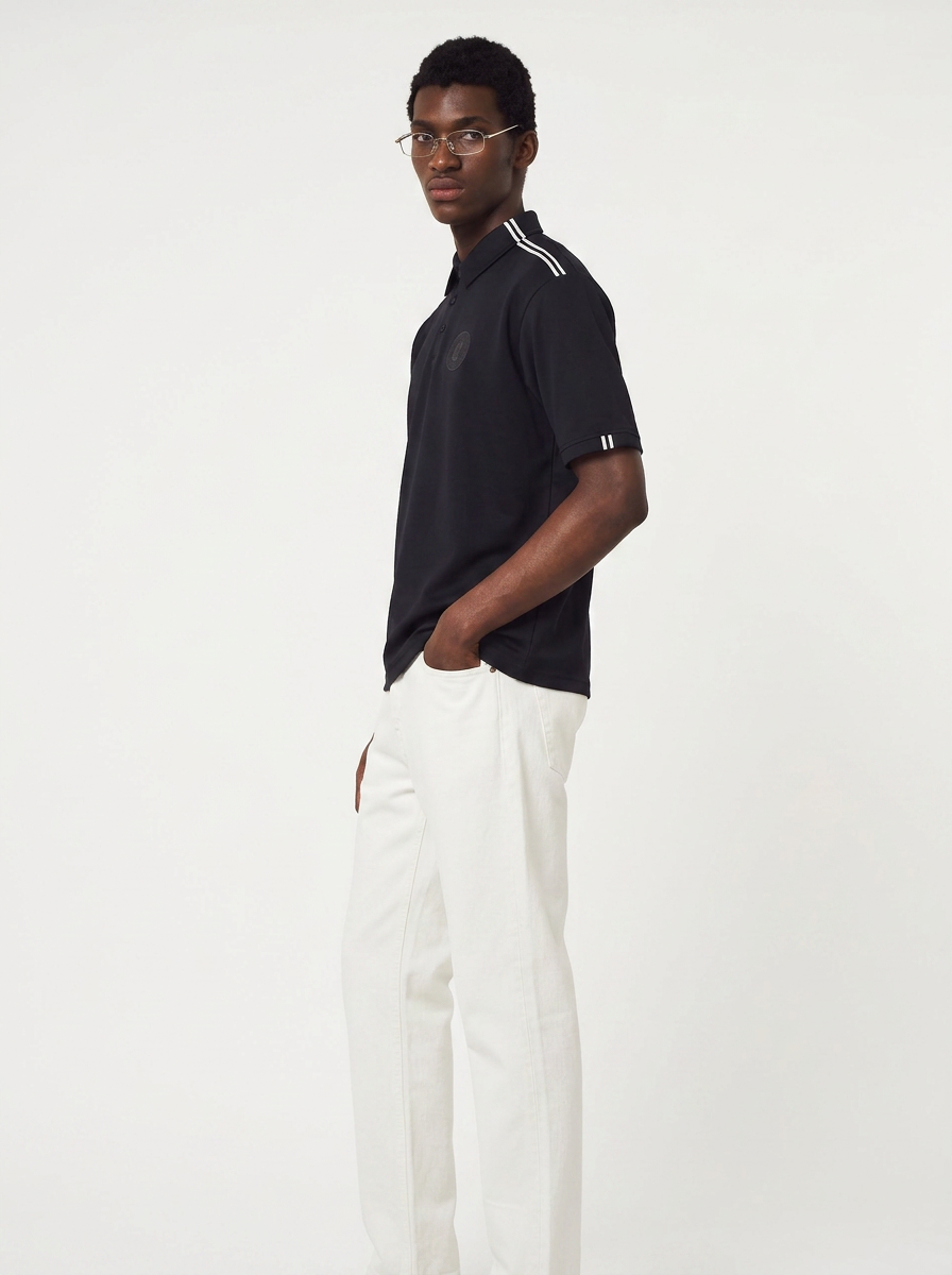 LARUSSO FIFA Collection - Polo Shirt Pria Boxy Premium Official Fifa World Cup 2026 - Jet Black - Image 2