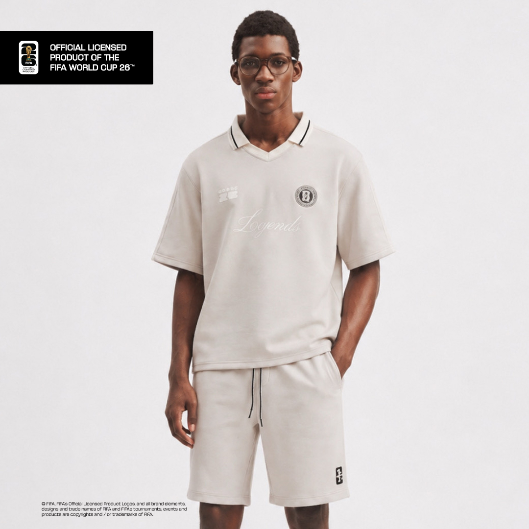 LARUSSO FIFA Collection - Kaos Rugby Boxy Premium Bola Official Fifa World Cup 2026 - Dove Grey