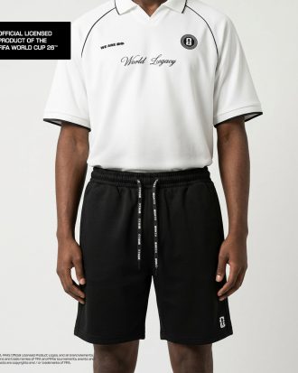 LARUSSO FIFA Collection - Celana Pendek Sweatpants Premium Official Fifa World Cup 2026 - Black