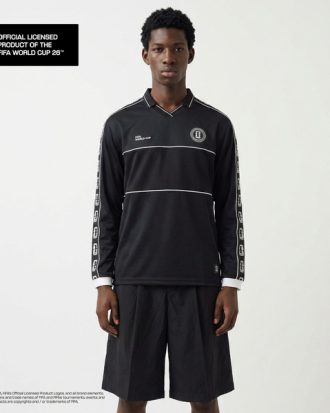 LARUSSO FIFA Collection - Baju Kaos Jersey Bola Premium Longsleeve Boxy Official Fifa - Jet Black