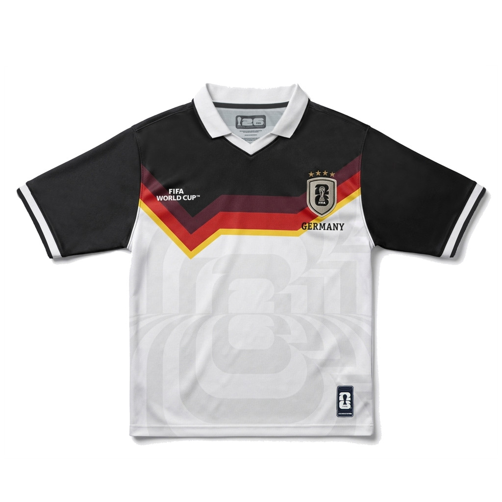 FACILITY FIFA Collection - Baju Jersey Germany Dry Fit Gym Bola Official Fifa World Cup 2026 - Blue, White, Black - Image 2